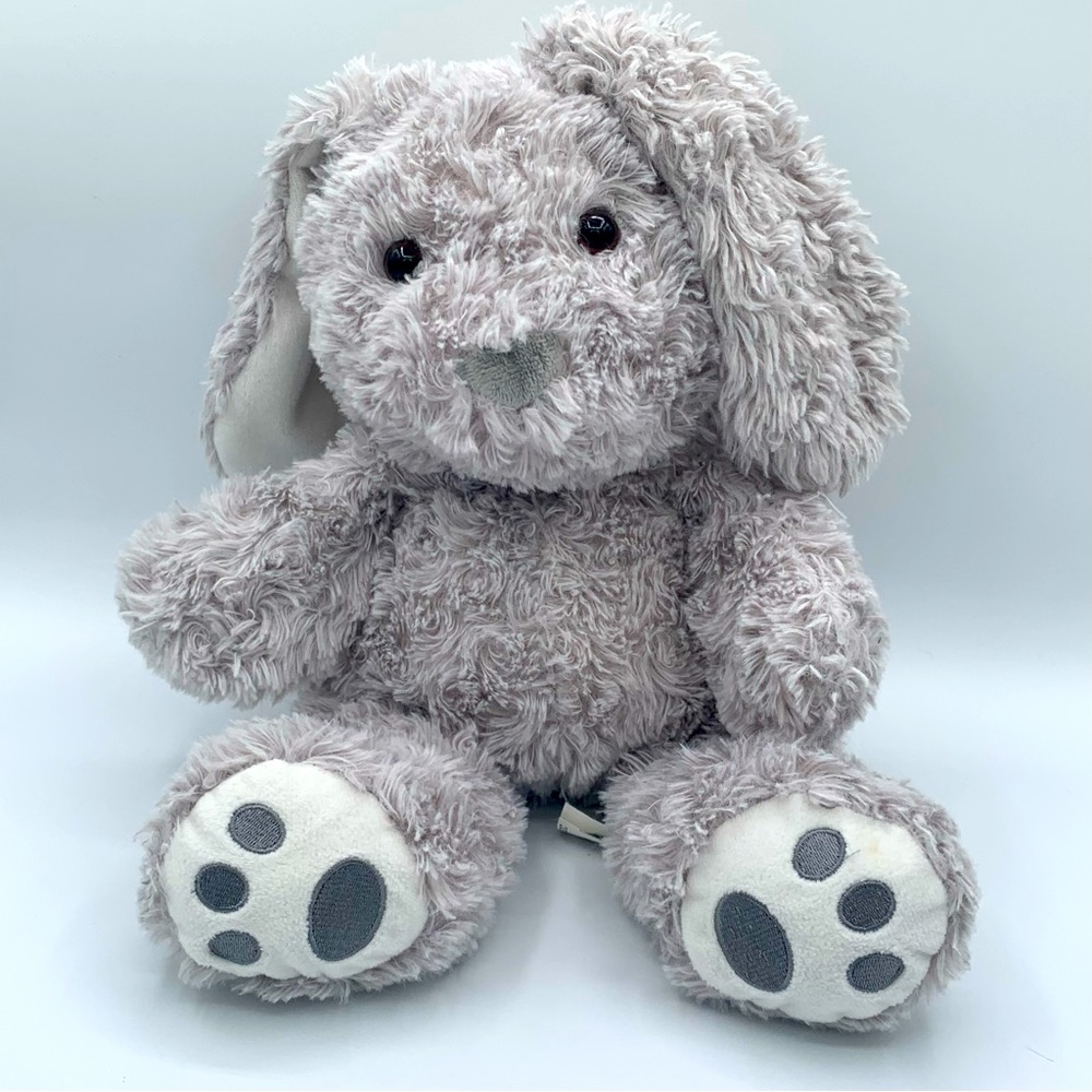 Hug Fun Swirly Gray Bunny Rabbit stuffed plush with floppy ears